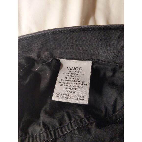 Vince 5 Pocket Skinny Jeans Charcoal Gray USA Made Tencel Cotton Size 26/27 - Picture 3 of 9